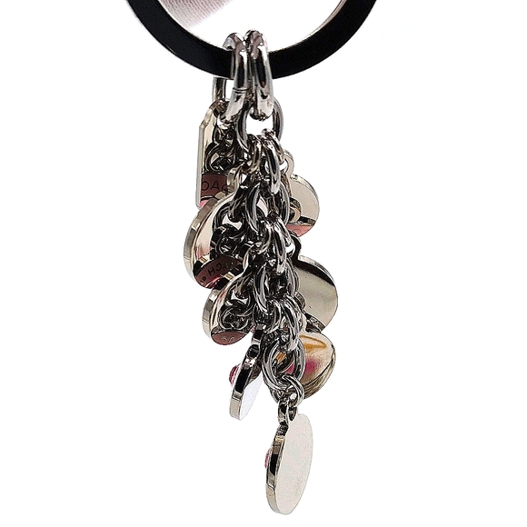 Vintage COACH Signature Multi Jewel Keychain Fob Purse Charm #1734 BCA Awareness - Picture 5 of 8